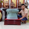 Trống Đồng Đông Sơn Đúc Nổi Hoa Văn ĐK 60cm Màu Giả Cổ