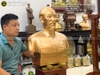 Tượng Bác Hồ Chân Dung Bán Thân Đúc Đồng Đỏ Cao 69cm