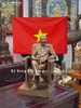 Tượng Chủ Tịch Hồ Chí Minh Ngồi Ghế Bằng Đồng Đỏ Cao 48Cm Màu Giả Cổ