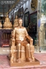 Tượng Chủ Tịch Hồ Chí Minh Ngồi Ghế Bằng Đồng Đỏ Cao 1m27