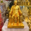 Tượng Bác Hồ Ngồi Ghế Ngai Dát Vàng 9999 Cao 42cm