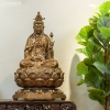 Tượng Đại Thế Chí Bồ Tát Bằng Đồng Đỏ Màu Trầm Cổ Cao 81Cm