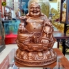 Tượng Phật Di Lặc Ngồi Đài Sen Cầm Gậy Như Ý Cao 48cm