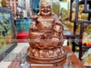 Tượng Phật Di Lặc Ngồi Đài Sen Cầm Gậy Như Ý Cao 48cm