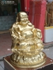 Tượng Phật Di Lặc Bằng Đồng Vàng Catut Cao 48Cm