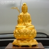 Tượng Phật Bà Quan Âm Bằng Đồng Dát Vàng 9999 Cao 48cm