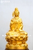 Tượng Phật Bà Quan Âm Cầm Nhành Liễu (mới) Ngồi Đài Sen Dát Vàng 9999 Cao 61Cm