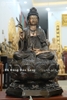 Tượng Bồ Tát Quan Âm Bằng Đồng Màu Trầm Cổ Cao 81Cm