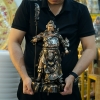 Tượng Quan Công Quan Vân Trường Bằng Đồng Khảm Tam Khí Cao 42Cm