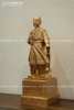 Tượng Trần Quốc Tuấn Bằng Đồng Chạm Hoa Văn Cao 48Cm