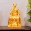 Tượng Đức Thánh Trần Triều Ngồi Bằng Đồng Đỏ Dát Vàng 9999 Cao 50cm