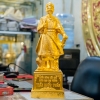 Tượng Trần Hưng Đạo Bằng Đồng Đỏ Dát Vàng 9999 Cao 48cm