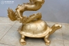 Tượng Rồng Cưỡi Rùa Bằng Đồng Đỏ Cao 61Cm