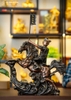 Tượng Mã Thượng Phong Hầu Bằng Đồng Đỏ Khảm Tam Khí Cao 55Cm
