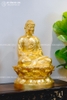 Tượng Phật A Di Đà Bằng Đồng Đỏ Dát Vàng 9999 Cao 69Cm