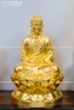 Tượng Phật A Di Đà Bằng Đồng Đỏ Dát Vàng 9999 Cao 69Cm