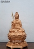 Tượng Phật Bà Quan Âm Ngồi Đài Sen Bằng Đồng Cao 48cm