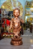Tượng Phật Thích Ca Đản Sinh Bằng Đồng Đỏ Cao 81Cm Màu Trầm Cổ