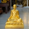 Tượng Phật Hoàng Trần Nhân Tông Bằng Đồng Dát Vàng 24K Cao 28Cm