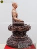 Tượng Phật Hoàng Trần Nhân Tông Đồng Đỏ 2 Màu Cao 81cm