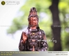 Tượng Phật Bà Quan Âm bằng đồng khảm điểm vàng cao 61cm cho khách hàng tại Thái Bình