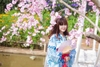 Kimono - Yukata màu xanh ngọc mát mẻ