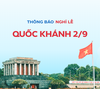 THÔNG BÁO LỊCH NGHỈ LỄ 2-9-2026