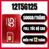 SIM 500GB Viettel 12T5G125 - Tặng 500GB/Tháng Trọn Gói 12 Tháng