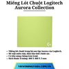 Miếng Lót Chuột Logitech Aurora Collection (Xanh lá) - Hàng chính hãng - Bảo hành 1 năm