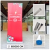 Standee Cuốn Chân Inox 0.8x2m