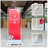 Standee kiểu cửa đế sắt 0.6x1.6m