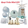 Quạt Trần Brushless  Mini 12V 30W 24in Cánh Sắt
