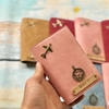 Ví passport cover đựng hộ chiếu dễ thương hồng phấn