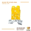 Áo Tết Cho Chó Mèo - Áo Dài Tết Cổ Đôi Vàng