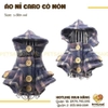 Áo Cho Chó Mèo Vải Nỉ Caro Có Nón