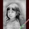 Tranh chân dung bé gái 004