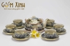 Bộ Nhật men rạn giả cổ bọc đồng