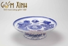 Mâm bồng rồng phượng Ø 22 men trắng