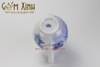 Bộ trà men Lam Cổ dáng Hồng vàng kim & phụ kiện