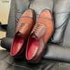 Braided cap toe Oxford