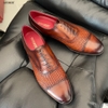Braided cap toe Oxford