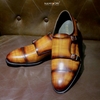 Double Monk Strap Patina Yellow