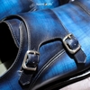 Double Monk Strap Patina Blue