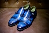 Double Monk Strap Patina Blue