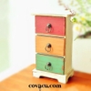 Hộp gỗ giả cổ vintage 3 màu