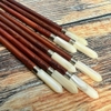 Đũa gỗ trắc đầu ốc bọc bạc (tròn)