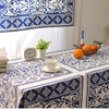 Vải đẹp may trang trí Aztec xanh