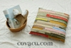 Vải Canvas họa tiết thước kẻ