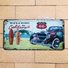 Tranh Thiếc Biển Số Xe Vintage Trang Trí