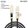 Cáp sạc nhanh WIWU Titan 100W 4in1 Wi-C039 C Lightning USB 150cm 15cm